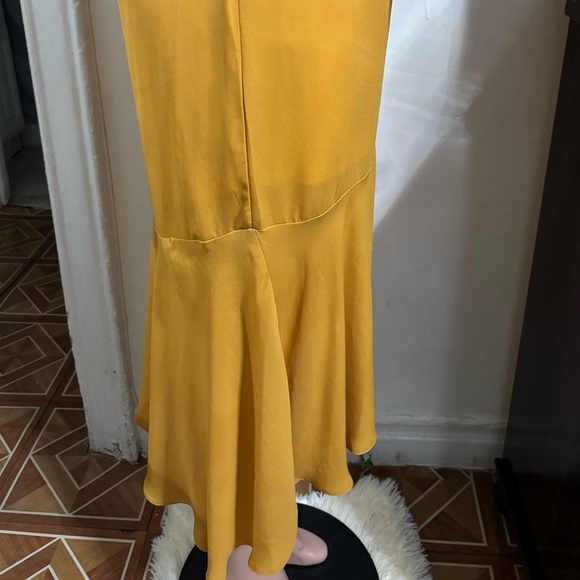 HOPE & IVY Women’s Elegant Yellow Ruffle Dress - Picture 8 of 15